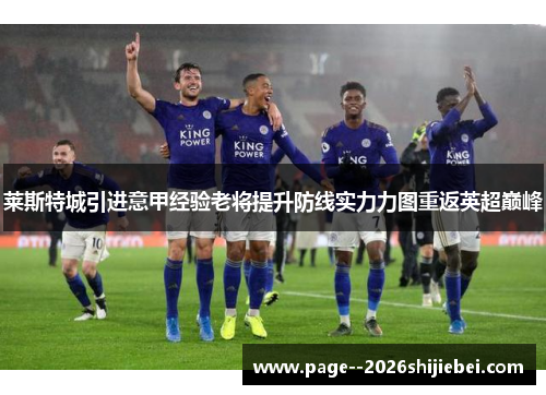 莱斯特城引进意甲经验老将提升防线实力力图重返英超巅峰